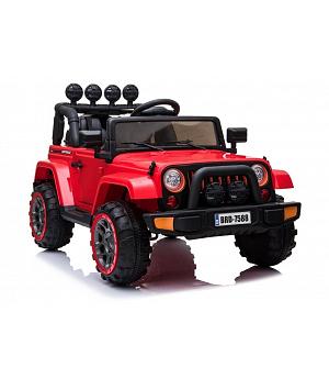 Jeep Mountain 12V, 4WD, 4x4 Rojo, RUEDAS DE GOMA, MANDO RC - LE7408